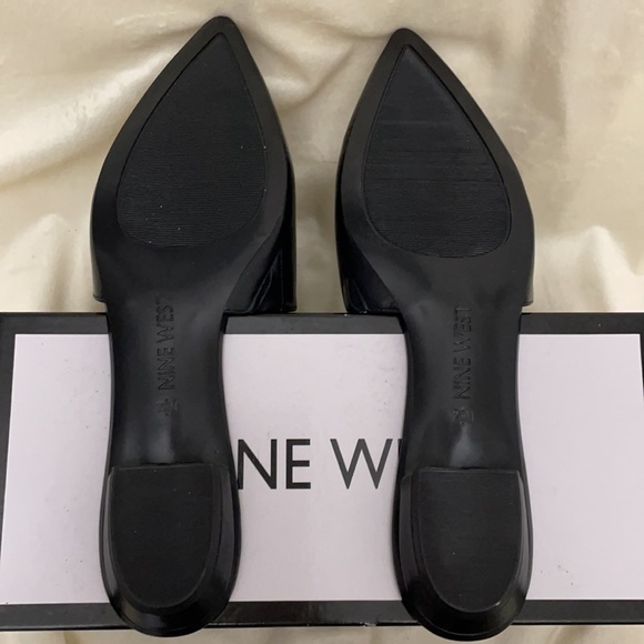 Nine West new never worn black leather slide on - Picture 4 of 5